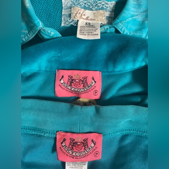 Juicy Couture velour pants 32 x 31 zip up hoodie Tracksuit